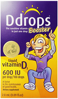Ddrops 600 IU 维他命D3滴剂 100滴