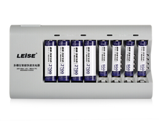 LEISE 雷摄 857多槽智能快速充电套装(配4节5号+4节7号充电电池+8槽充电器） 59元（立减）