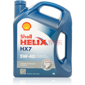 Shell 殼牌 Helix HX7 藍(lán)喜力 SN 5W-40 半合成機(jī)油 4L 折108.7