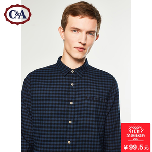  C&A CA200197503 男士法兰绒格纹衬衫