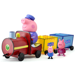 小猪佩奇 Peppa Pig 粉红猪小妹  宝宝卡通过家家游戏 火车套装