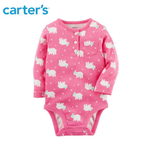 Carter's1件式全棉长袖连体衣宝宝哈衣