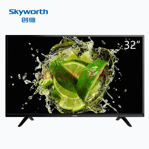 Skyworth 创维 32英寸智能网络彩电窄边酷开平板液晶电视 (黑色)