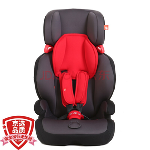 16点！gb好孩子汽车儿童安全座椅CS901-N-N003 黑灰红 9-36kg（约9个月-12岁）