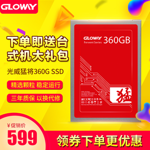 Gloway 360G 猛将固态硬盘2.5寸SATA3台式机笔记本ssd非240G
