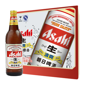 Asahi 朝日啤酒 清爽系列生啤瓶装 630ml*12瓶/箱 