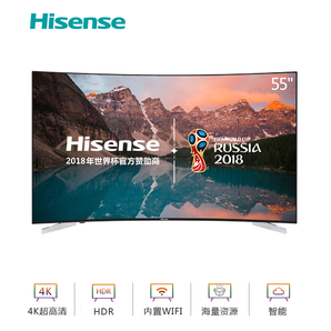 Hisense 海信 LED55E7C 55英寸 4K超高清 曲面电视 HDR 丰富影视教育资源