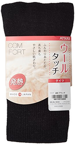 ATSUGI厚木 comfort 發(fā)熱豎紋連褲襪 400D 黑色M-L碼