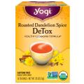YogiTea,烤蒲公英香料排毒茶，不含咖啡因，16茶包，0.85盎司（24克）