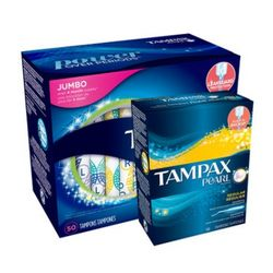 TAMPAX 丹碧丝 珍珠导管式卫生棉条 50支混合装 *2件 133.5元包邮包税
