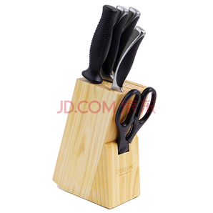 德世朗 （DESLON）悦动六件套（黑色）厨房刀具套装组合 YD-TZ002-6B