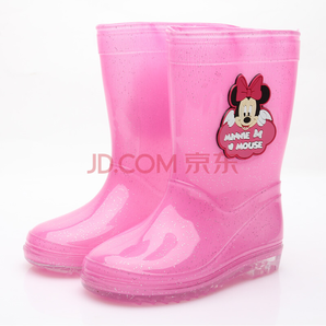 迪士尼（DISNEY）儿童雨鞋 学生卡通防滑雨鞋 MB10003 粉色 35码
