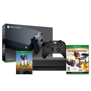 Microsoft 微软 Xbox One X 1TB 家庭娱乐游戏主机 +《绝地求生》+《守望先锋：年度版》