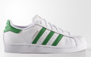 adidas 阿迪達斯 Superstar 綠尾金標貝殼頭板鞋