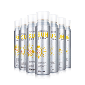 娜扎同款 韓國RECIPE 水晶防曬噴霧 spf50 49元包郵包稅