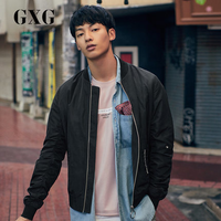 商场同款！GXG 春季新品藏青色韩版休闲棒球领夹克外套