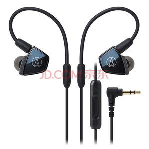 铁三角（Audio-technica）ATH-LS400iS 四单元手机线控入耳式耳机 蓝色 动铁耳机 HIFI耳机