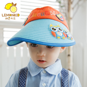 韩版儿童帽子可折叠防晒帽 19包邮