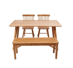 Bestselling 百伽 现代简约进口白橡木全实木餐桌椅组合