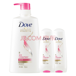 DOVE 多芬 日常滋养修护洗护发优惠套装（洗发乳700ml+润发精华素195ml*2）49.9元