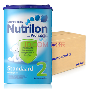 荷兰牛栏诺优能Nutrilon婴幼儿奶粉 2段(6-10个月)850g*6  6罐装