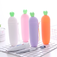 创意萝卜塑料儿童漱口杯 便携牙刷盒