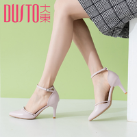 DUSTO/大东 2018春季新款韩版高跟细跟一字扣时尚单鞋