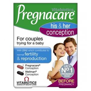 备孕必备！VitabioticsPregnacare男女孕前营养套装2*30片