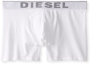 DIESEL 男式塞巴斯蒂安3只装必备平角内裤  白色 Small
