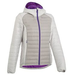 戶外運動保暖女填充羽絨服棉服QUECHUAxlightQuechua-迪卡儂