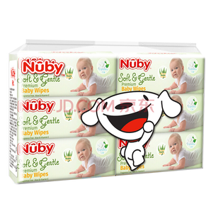 努比 婴儿湿巾 80片×6包 *7件 167.15元包邮（合23.87元/件）