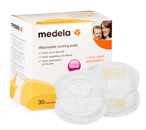 PLUS会员： medela 美德乐 一次性乳垫 30片  合9.9元/件