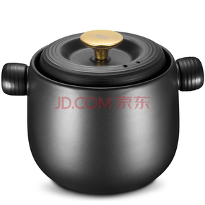 爱仕达ASD 耐热陶瓷砂锅 煲汤养生陶瓷煲 聚味II明火高汤煲RXC35C2HWG 3.5L 黑色