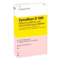 Zymafluor诺华 D500VD维生素D含氟婴儿钙片30粒  