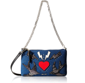 好价！NINE WEST pouchette 斜挎包带链  到手约108.63元