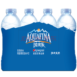 纯水乐 AQUAFINA 饮用水 550ml*12瓶（新老包装随机发货）8元