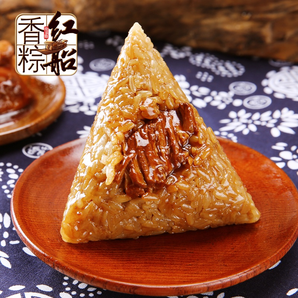 鮮香軟糯！紅船 嘉興經(jīng)典鮮肉粽100g*10只