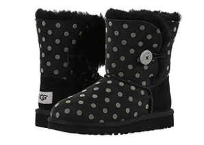 35-36碼！UGG Kids Bailey Button Polka Dot  大童款圓點(diǎn)雪地靴