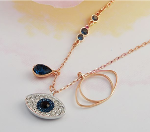 SWAROVSKI 施華洛世奇  Duo Evil Eye  惡魔之眼項(xiàng)鏈