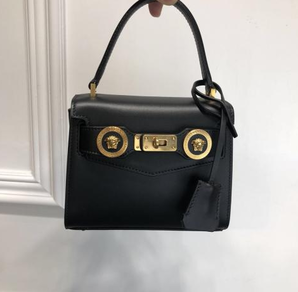 Versace 范思哲 Black Small Icon Logo Double Bag 女士手袋