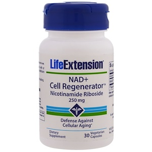 Life Extension NAD + 細(xì)胞再生劑煙酰胺核糖 抗衰老膠囊 250毫克*30粒