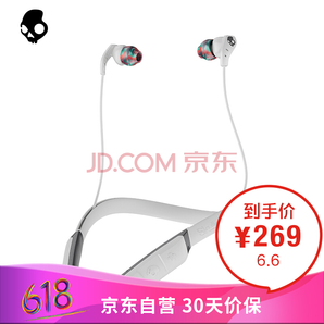 骷髏頭（Skullcandy）METHOD WIRELESS 頸戴式運(yùn)動(dòng)藍(lán)牙手機(jī)耳機(jī) 灰色269元