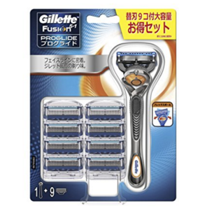 湊單品： Gillette 吉列 Fusion PROGLIDE 鋒隱致順 手動剃須刀（含1刀架9刀頭） 2160日元（需用碼，約￥130）