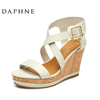 Daphne/达芙妮夏款女凉鞋时尚高坡跟防水台女鞋1015303176