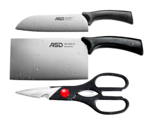 ASD 爱仕达 不锈钢刀具三件套 *2件 59元（2件5折）