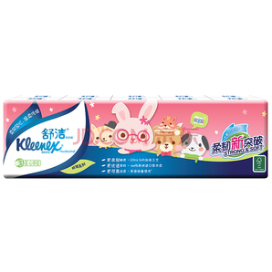 Kleenex 舒潔 迷你手帕紙 3層10包 卡通系列