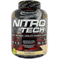 Muscletech,NitroTech乳清蛋白粉 香草口味 4磅