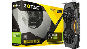 ZOTAC索泰 GeForce GTX 1080 AMP! 版本ZT-P10800C-10P, 8GB GDDR5X