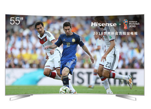 16日0-1点、前200件： Hisense 海信 LED55EC780UC 55英寸 4K 曲面液晶电视 3199元包邮