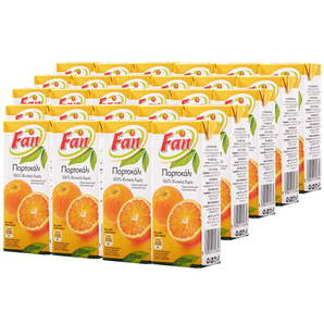16日0点： Fan 果芬 橙汁 250ml*27盒 *2件 59元包邮（第2件0元）